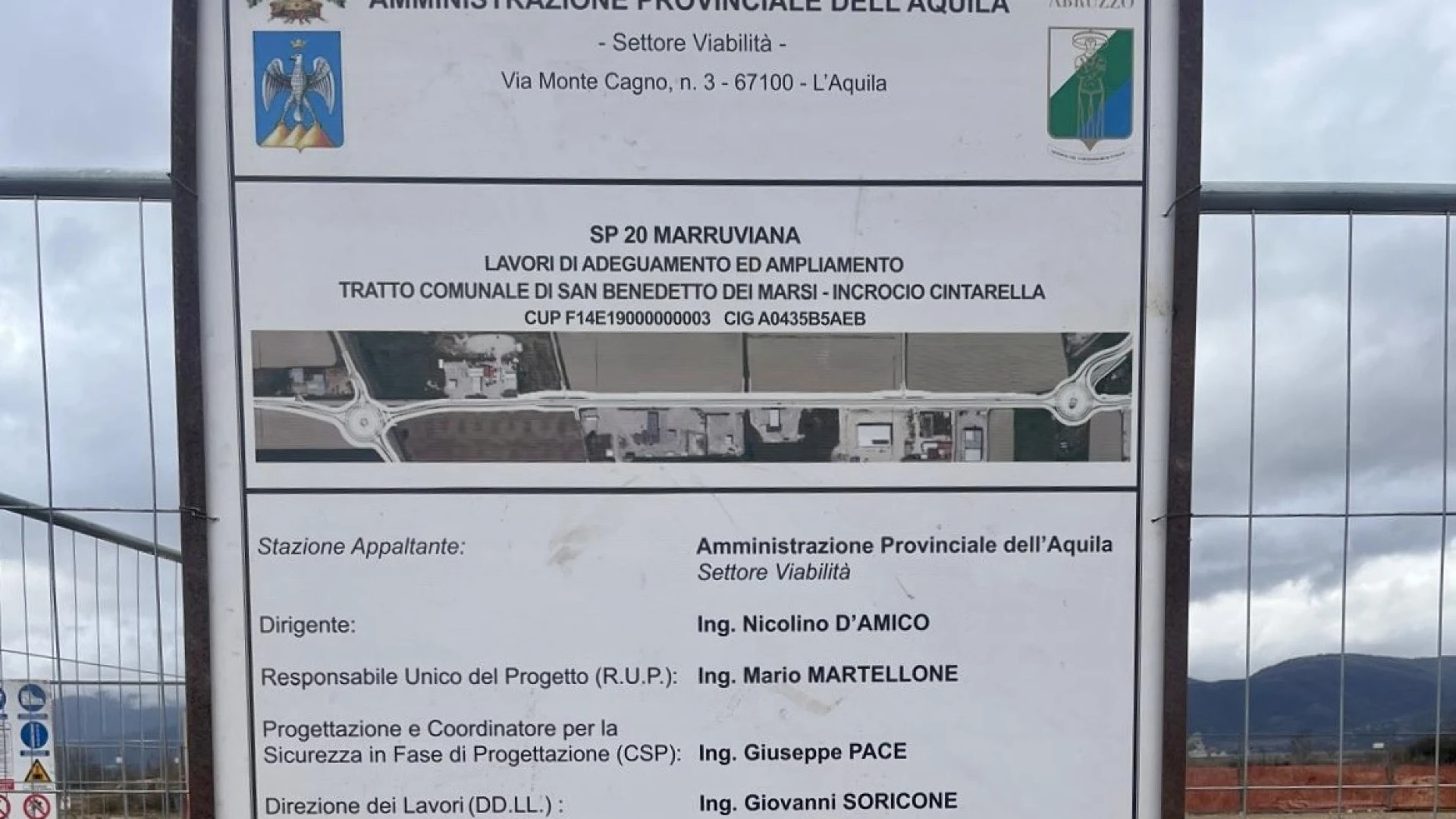 Provincia dell'Aquila:  avviato cantiere per ampliamento e adeguamento SP "Marruviana".